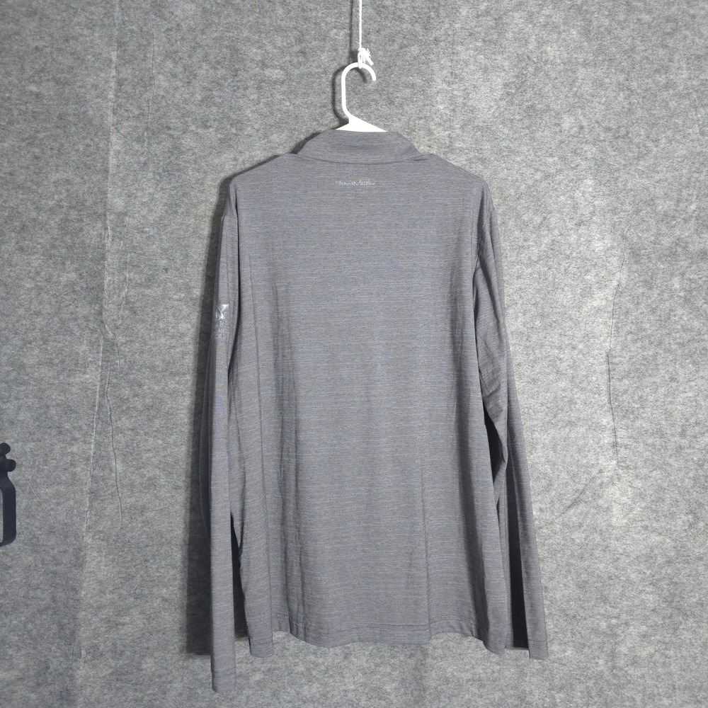 TravisMathew Pullover Mens XL Grey 1/4 Zip JW Marriott Logo Heathered Stretch - Picture 2 of 10